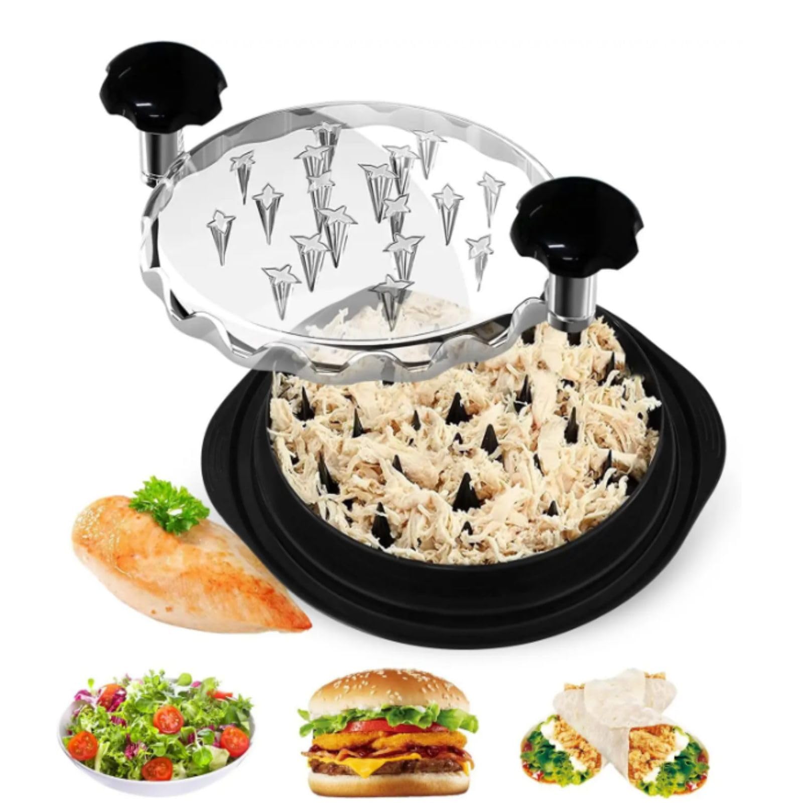 Amazon.co.jp: チキンチョッパー、手動鶏胸肉シュレッダー、目に見える
